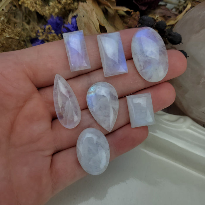 Moonstone Cabochon Set, 10