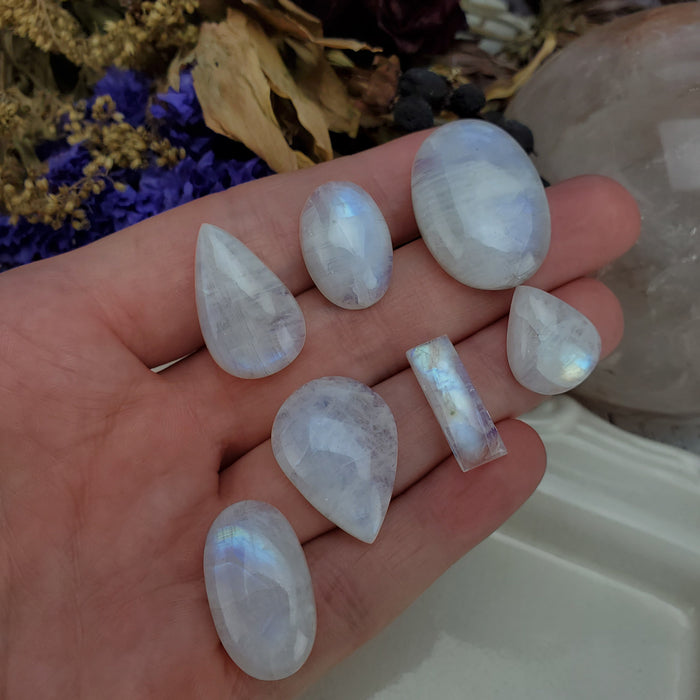 Moonstone Cabochon Set, 7