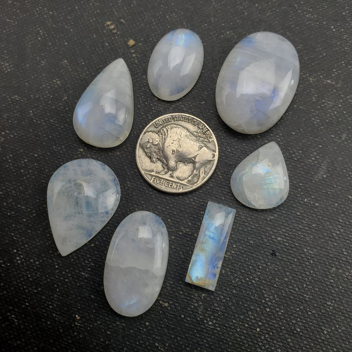 Moonstone Cabochon Set, 7