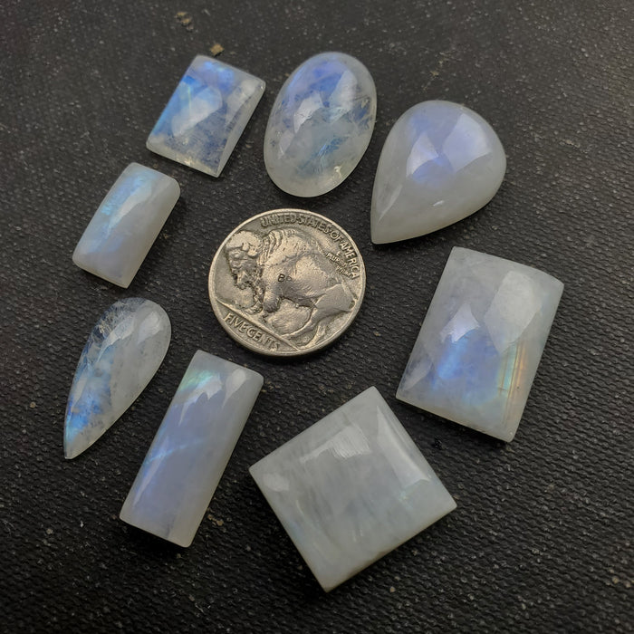 Moonstone Cabochon Set, 6