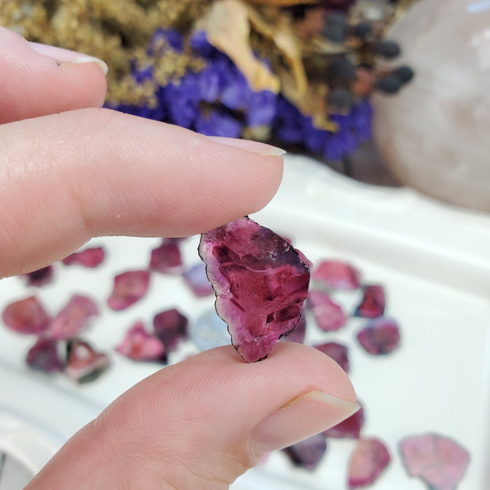 Pink Tourmaline Slices, large