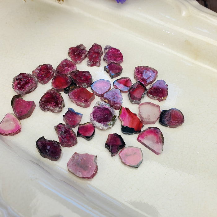 Pink Tourmaline Slices, small