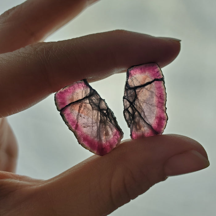 Tourmaline Slice Pair, 23