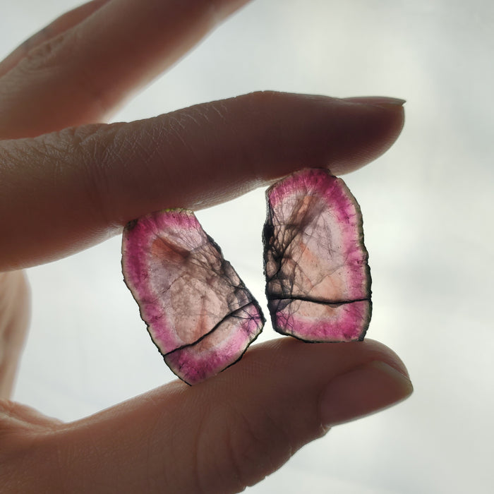 Tourmaline Slice Pair, 24