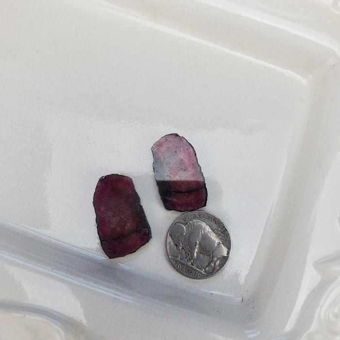 Tourmaline Slice Pair, 24