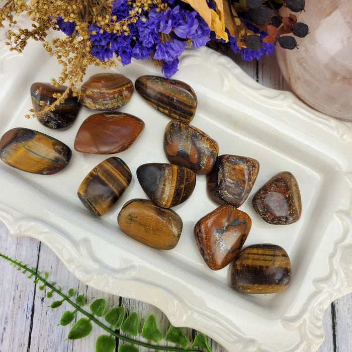 Large Tigers Eye Tumbles, 1/2kg