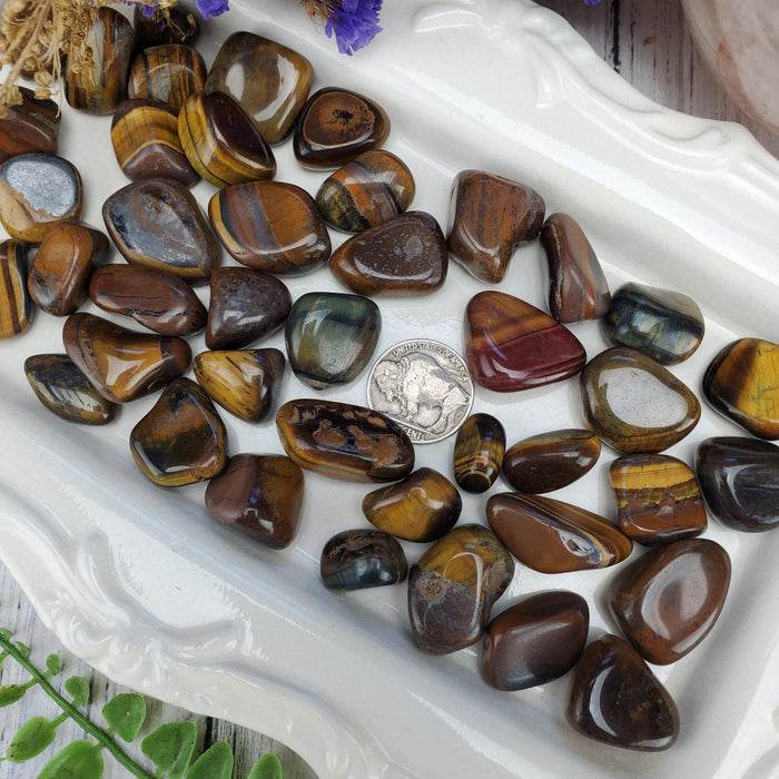 Small Tigers Eye Tumbles, 1/2kg