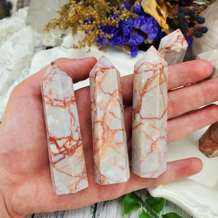 Red Banded Calcite Towers