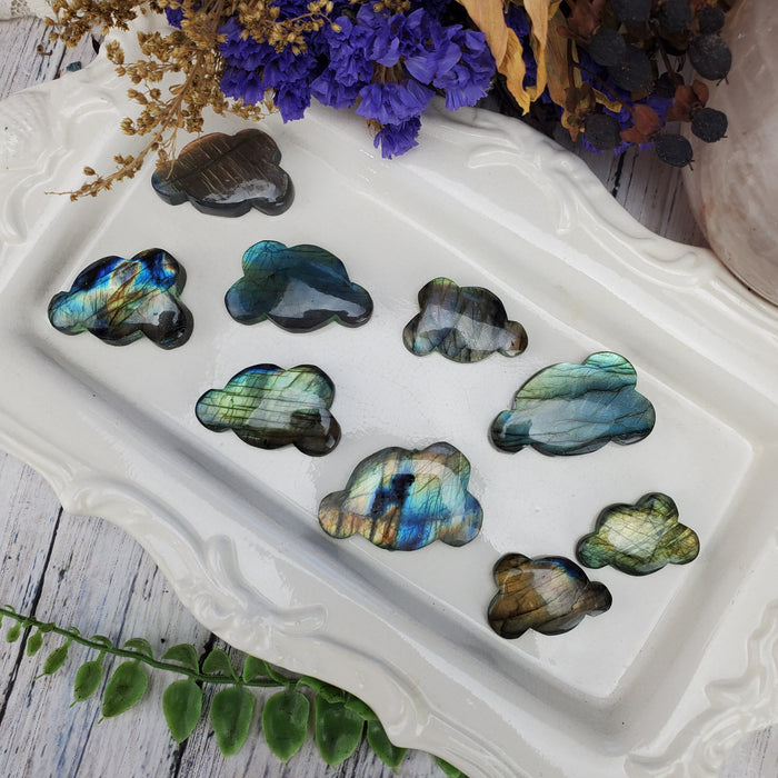 Labradorite Puffy Cloud Cabochons