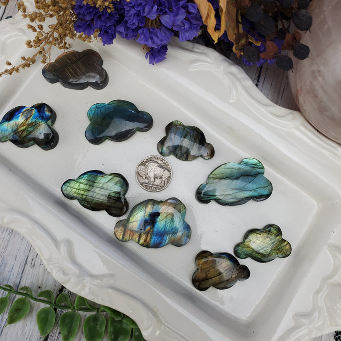 Labradorite Puffy Cloud Cabochons