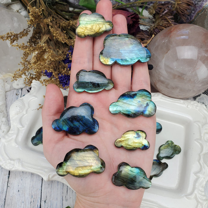 Labradorite Puffy Cloud Cabochons