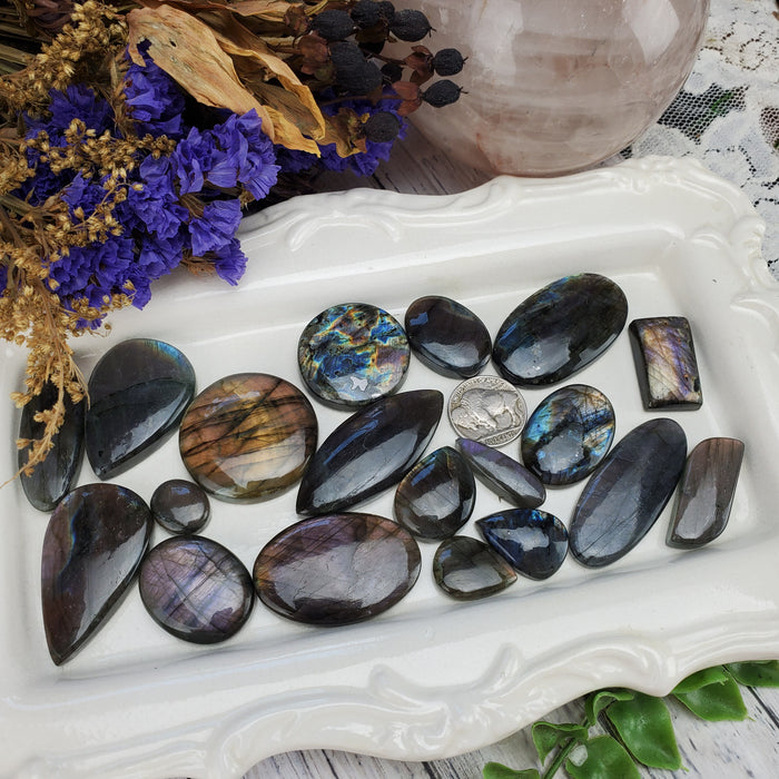 Purple Labradorite Cabochons