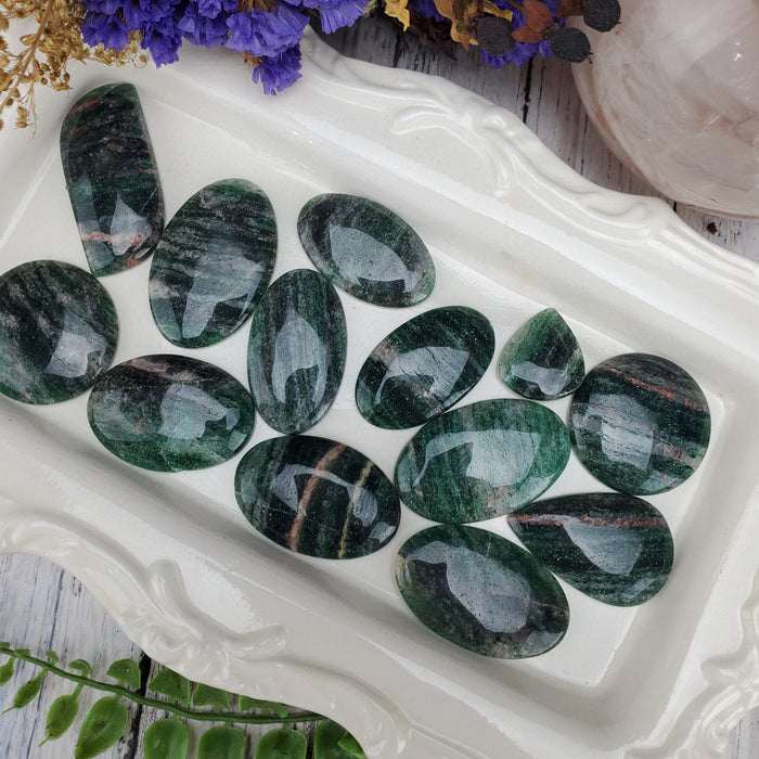 Aventurine Cabochons, 100 gram bags