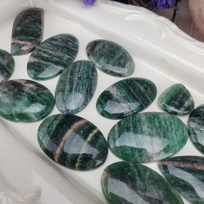 Aventurine Cabochons, 100 gram bags