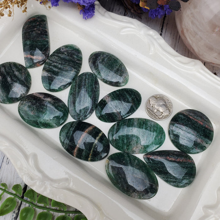 Aventurine Cabochons, 100 gram bags