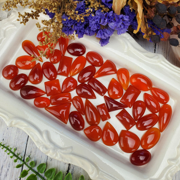 Orange Onyx Cabochons