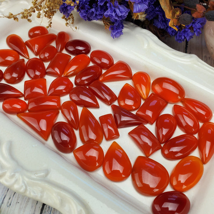 Orange Onyx Cabochons