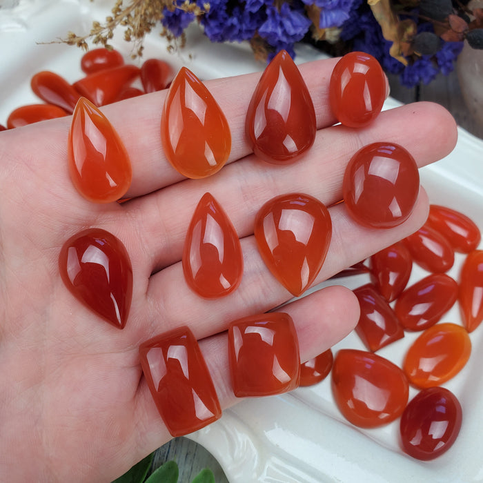 Orange Onyx Cabochons