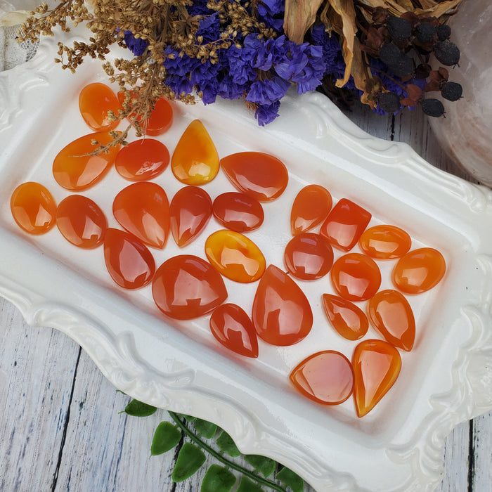 Orange Onyx Cabochons