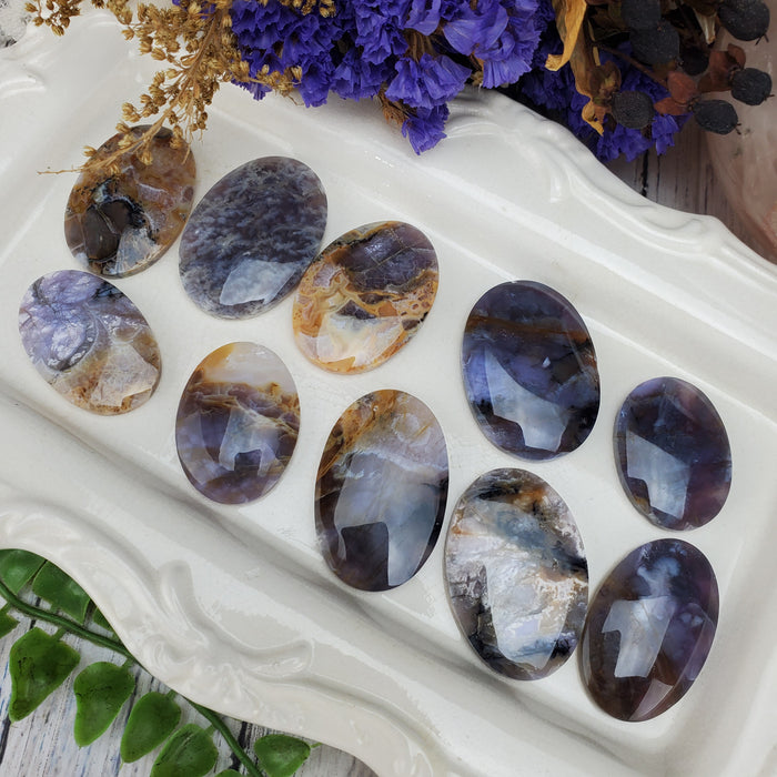 Purple Chalcedony Oval Cabochons