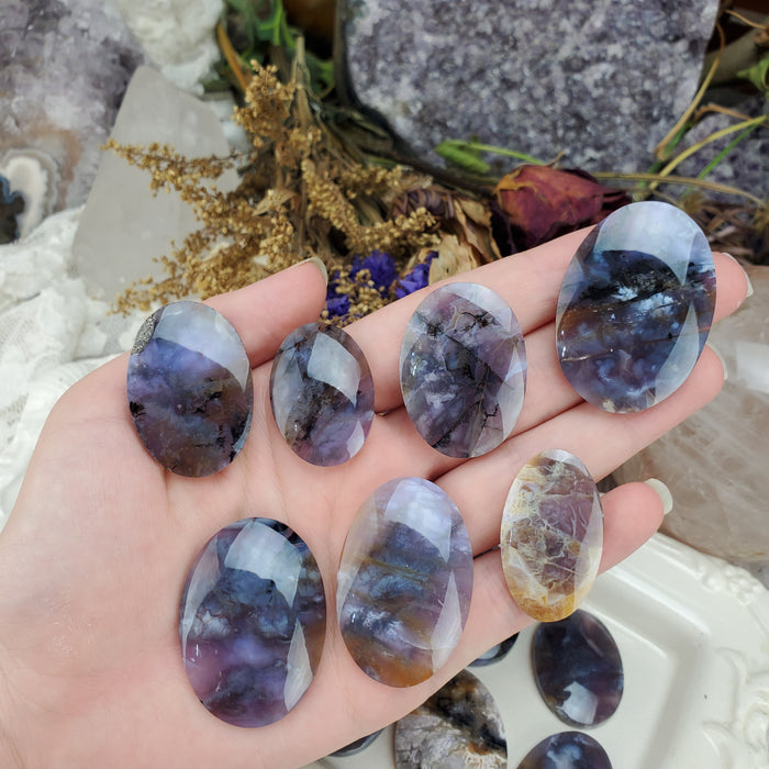 Purple Chalcedony Oval Cabochons