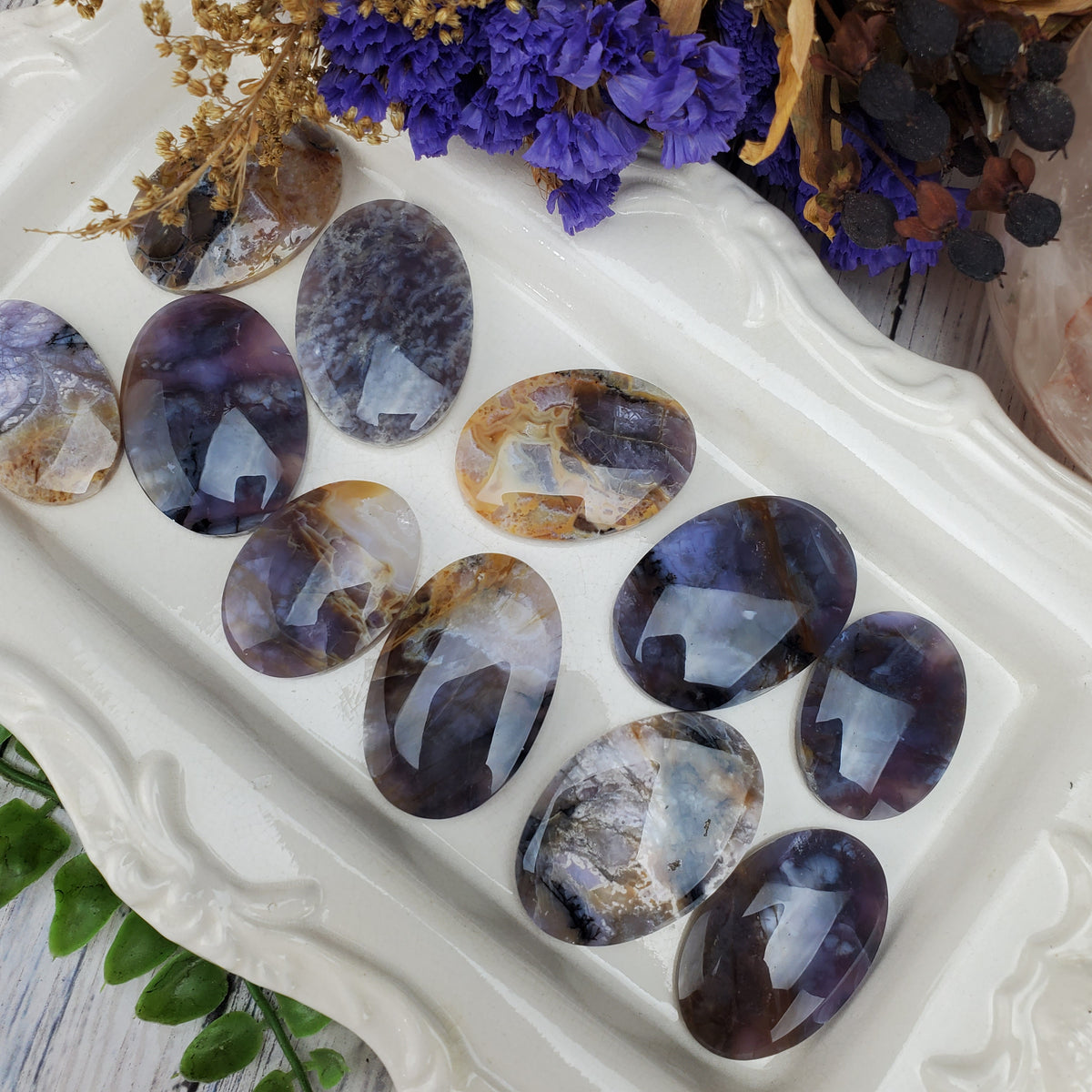 Purple Chalcedony Oval Cabochons — Zandysjewelrysupply
