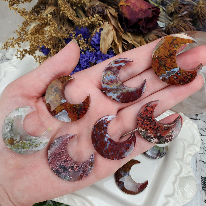 Moss Agate Moons