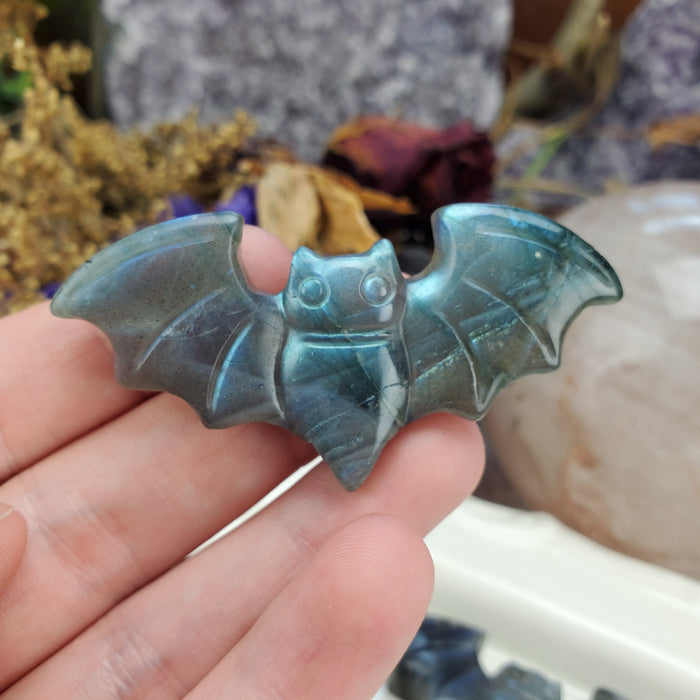 Labradorite Bat Carving  Cabochons