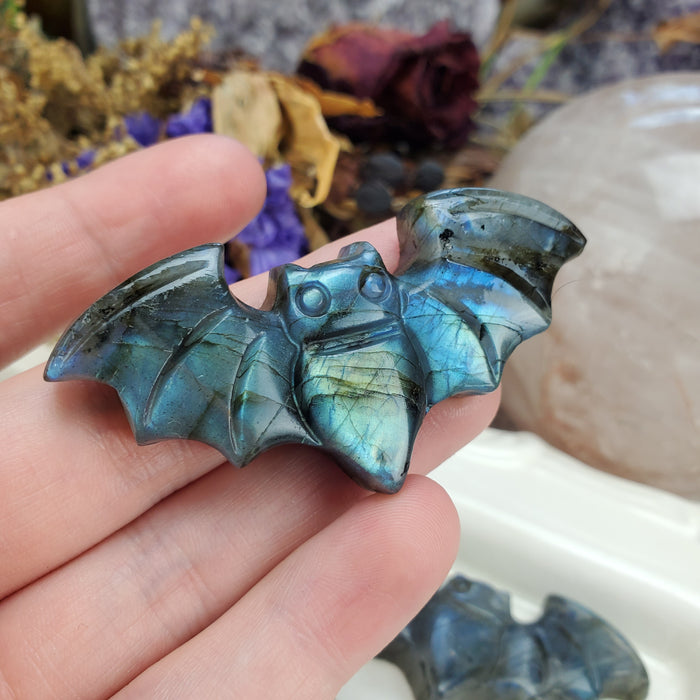 Labradorite Bat Carving  Cabochons