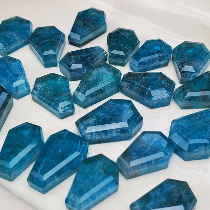 Blue Apatite Doublet Coffins