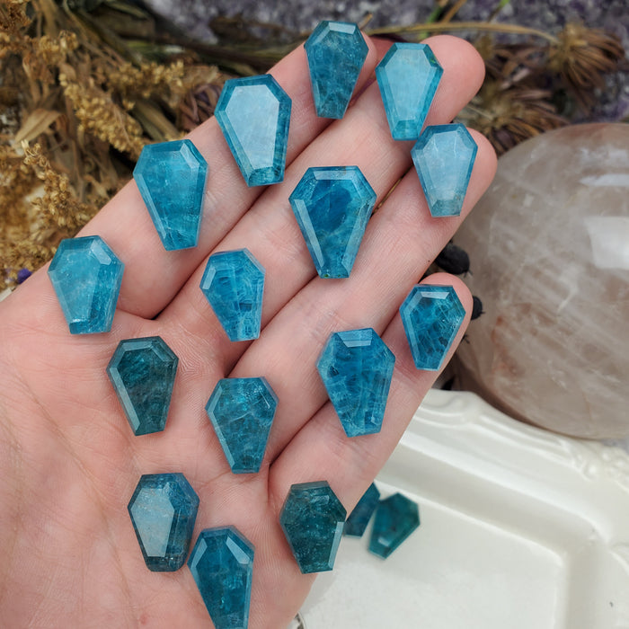 Blue Apatite Doublet Coffins