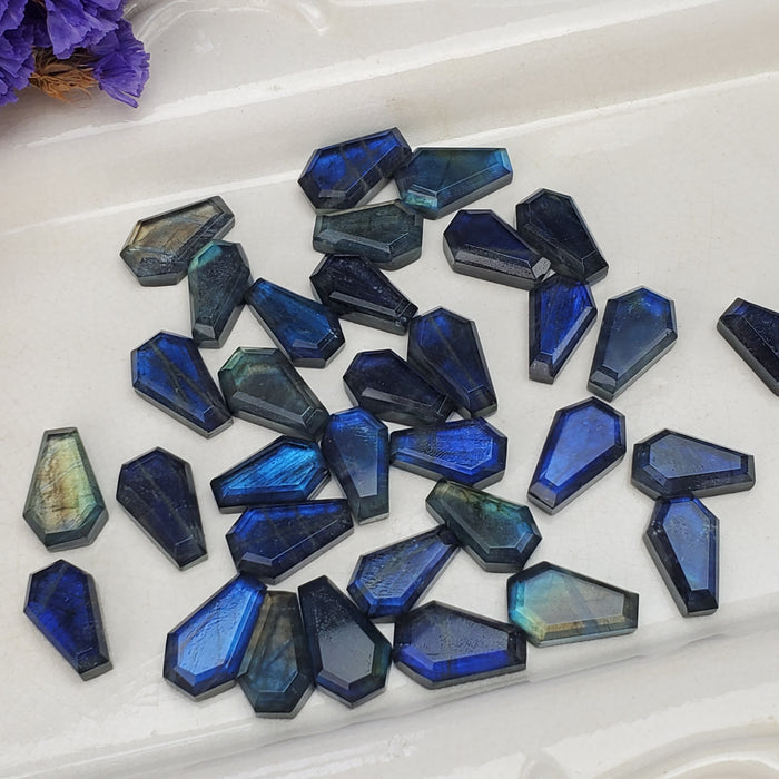 Labradorite Doublet Coffin Cabochons