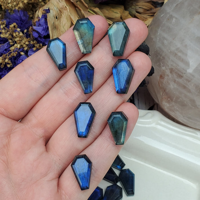 Labradorite Doublet Coffin Cabochons