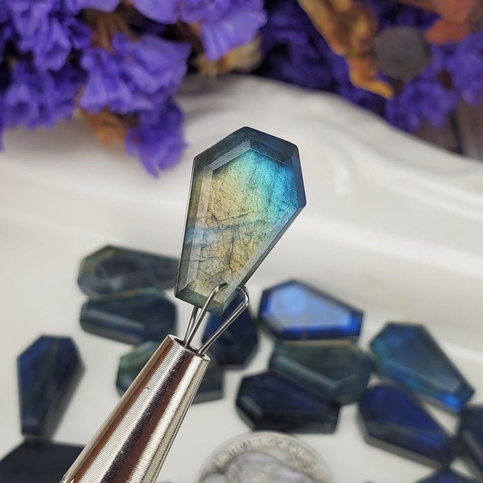 Labradorite Doublet Coffin Cabochons