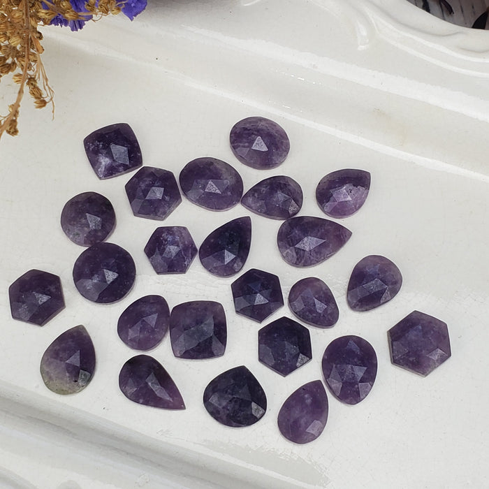 Lepidolite Rose Cut Cabochons