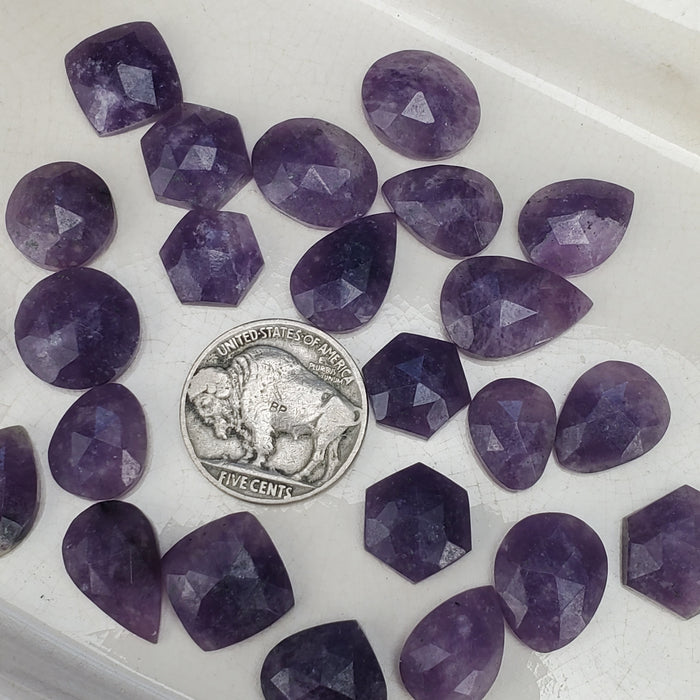 Lepidolite Rose Cut Cabochons