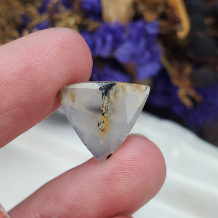 Tiger Dendritic Agate Rose Cut Cabochons