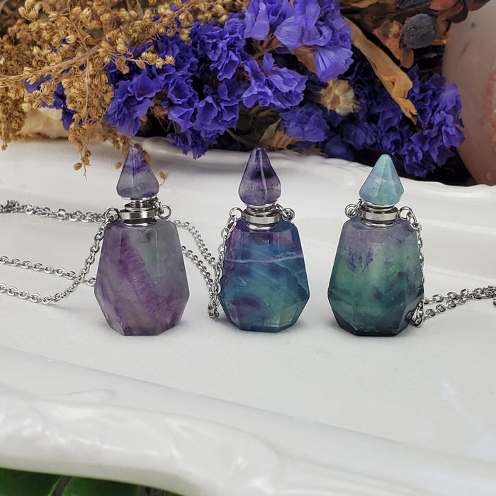 Crystal Perfume Bottles, Fluorite