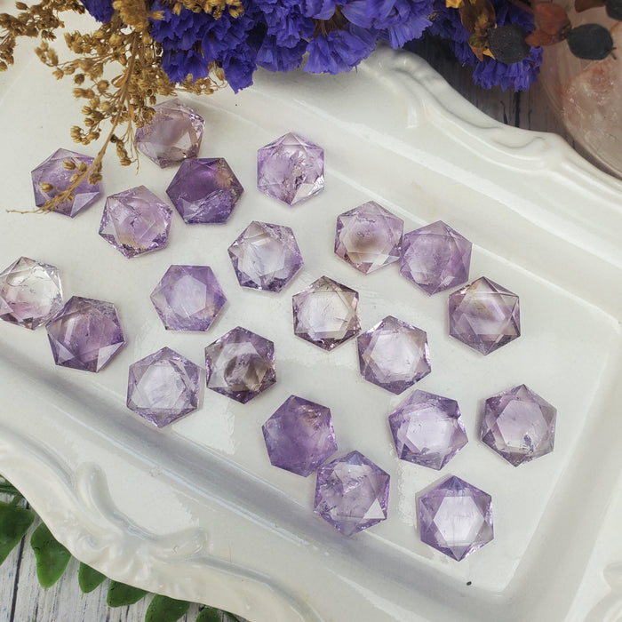 Amethyst Hexagonal Coins