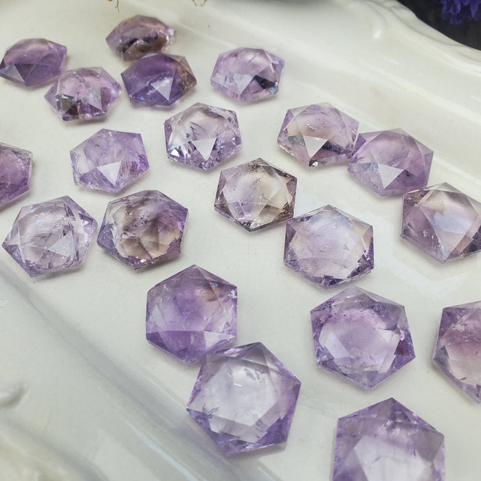 Amethyst Hexagonal Coins