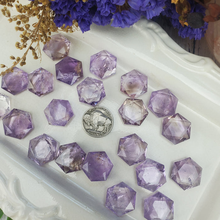 Amethyst Hexagonal Coins