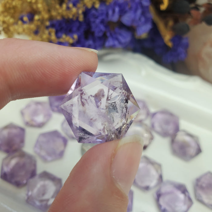 Amethyst Hexagonal Coins