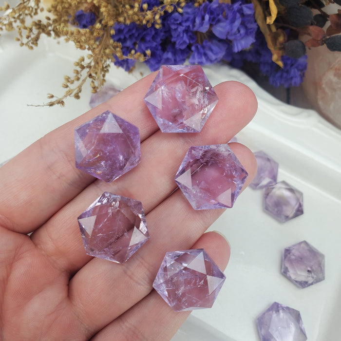 Amethyst Hexagonal Coins