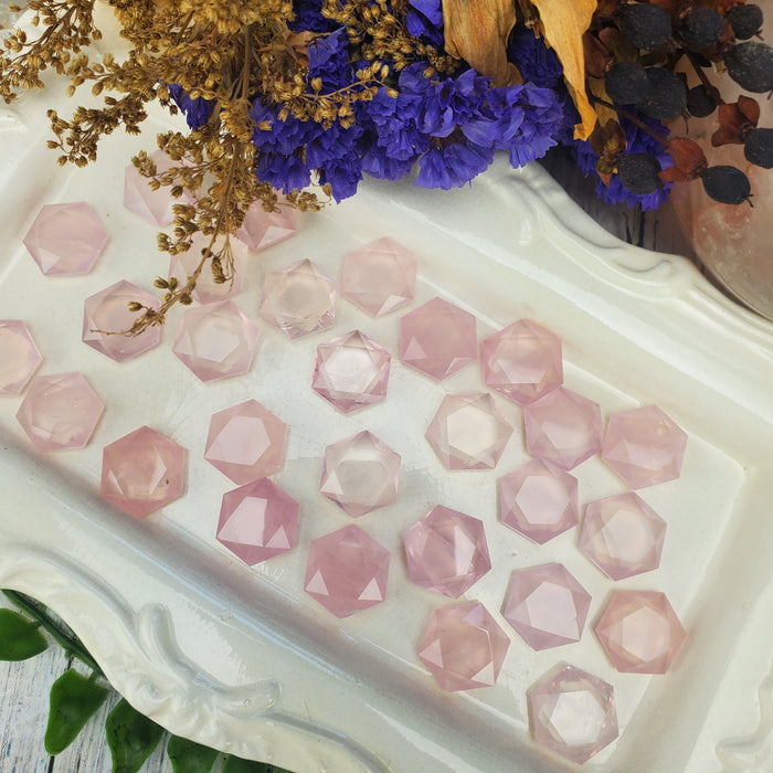 Rose Quartz Hexagonal Coins