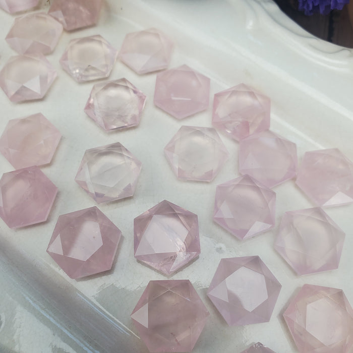 Rose Quartz Hexagonal Coins