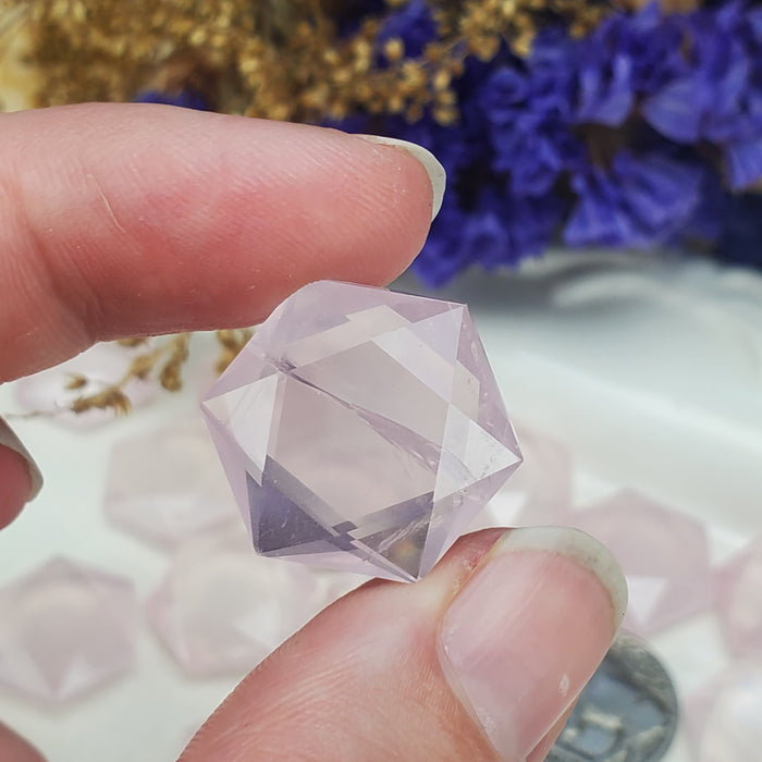 Rose Quartz Hexagonal Coins