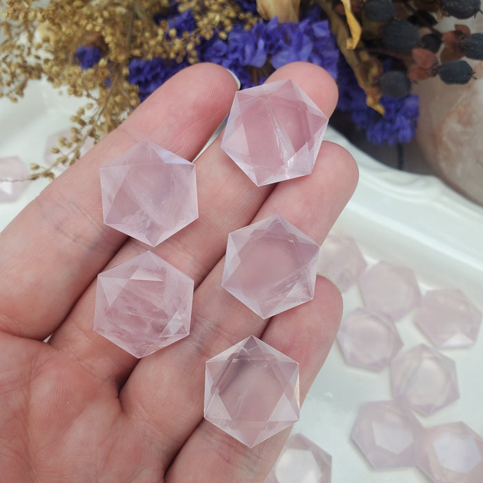 Rose Quartz Hexagonal Coins