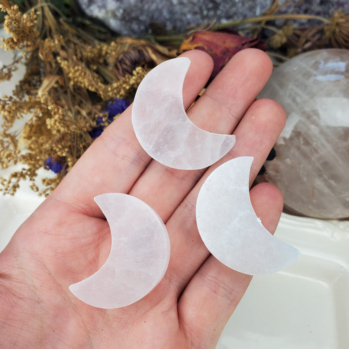 Selenite Moons, mini