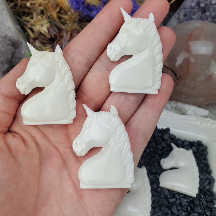 Unicorn Bone Carved Cabochons