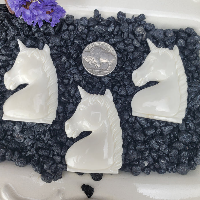 Unicorn Bone Carved Cabochons